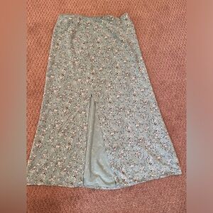 Pacsun John Galt floral skirt with side slit